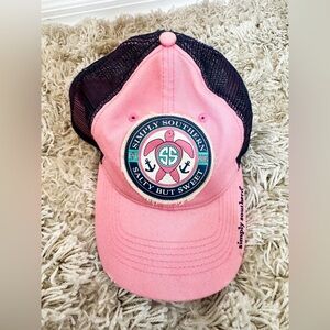 Simply Southern Pink and Black Cap with Flamingo Patch